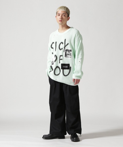 ROYAL FLASH（ロイヤルフラッシュ）の「Guernika/ゲルニカ/CREW NECK KNIT SWEATER（ニット/セーター・メンズ・ベージュ/ブラック/ブルー・F）」の21枚目の写真