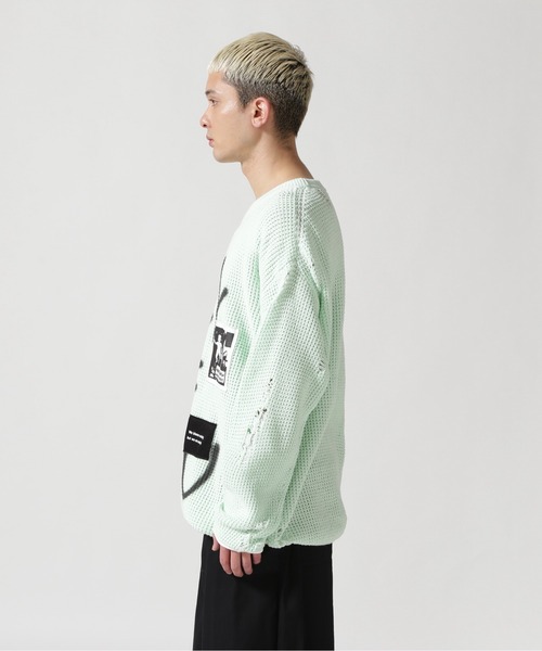 ROYAL FLASH（ロイヤルフラッシュ）の「Guernika/ゲルニカ/CREW NECK KNIT SWEATER（ニット/セーター・メンズ・ベージュ/ブラック/ブルー・F）」の13枚目の写真