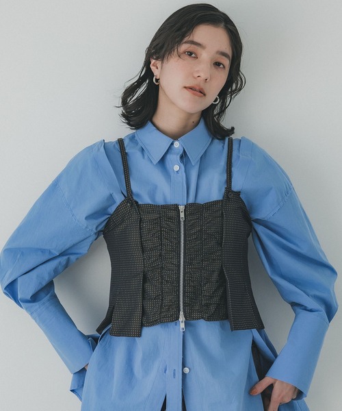 CLANE クラネ OFF SHOULDER TUCK BLOUSE