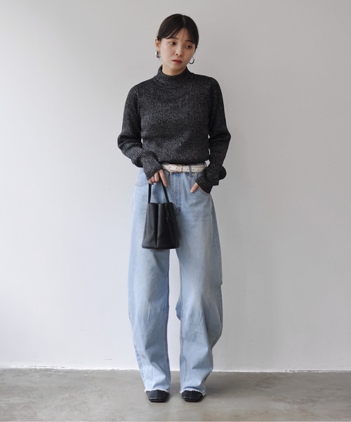 Meli rich(メリーリッチ)の「デニムワイドカーブパンツ(デニムパンツ・レディース・ブラック/ブルー系その他・MEDIUM/SMALL)」の21枚目の写真