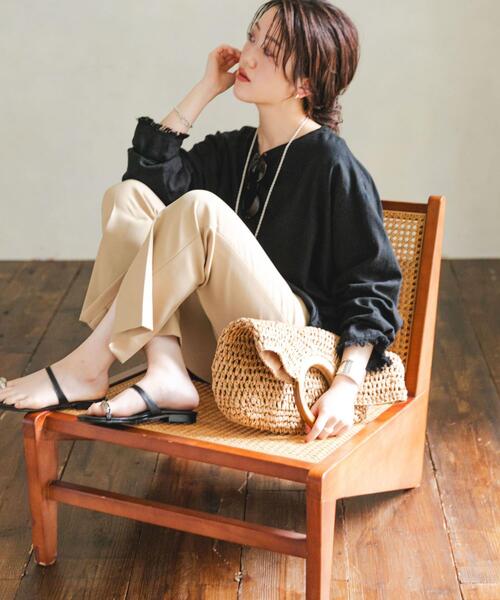 RODE SKO（ロデスコ）の「ウッドハンドルペーパーバッグ（トートバッグ・レディース・グレー/ナチュラル/ブラック・ONE）」の15枚目の写真