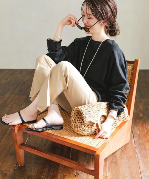 RODE SKO（ロデスコ）の「ウッドハンドルペーパーバッグ（トートバッグ・レディース・グレー/ナチュラル/ブラック・ONE）」の16枚目の写真