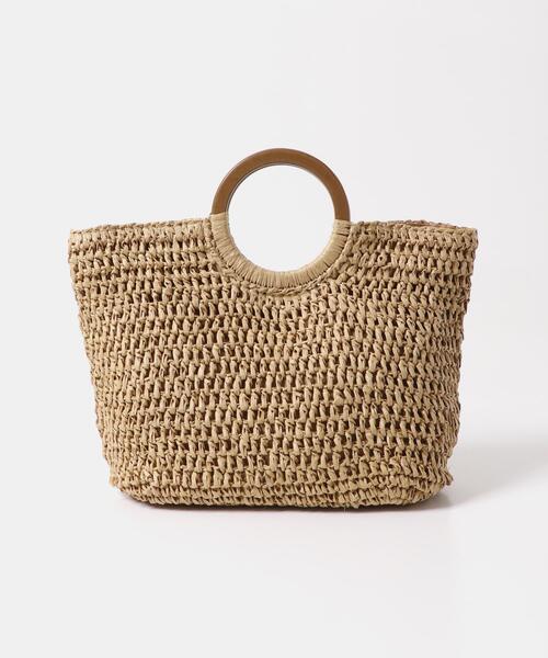 RODE SKO（ロデスコ）の「ウッドハンドルペーパーバッグ（トートバッグ・レディース・グレー/ナチュラル/ブラック・ONE）」の17枚目の写真