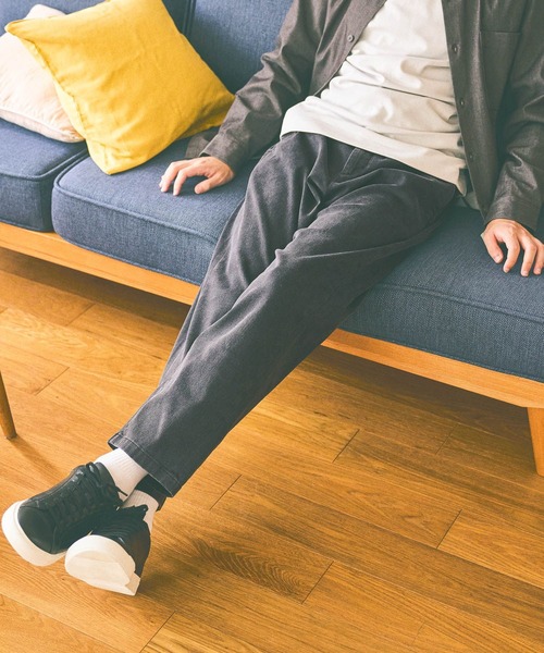 極美品！23区ストライプ パンツスーツ クリーニング済 ヨーロッパインポート生地 先染めストライプデニムライクパンツ /洗濯機で洗える(ガウチョ