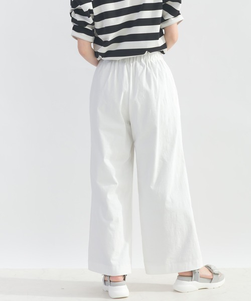 PICCIN（ピッチン）の「ウエストギャザーストレッチワイドパンツ（その他パンツ・レディース・オリーブ/サンドベージュ/エメラルド/イエロー/ピンク/オフホワイト/ブラック/ターコイズブルー・M）」の11枚目の写真