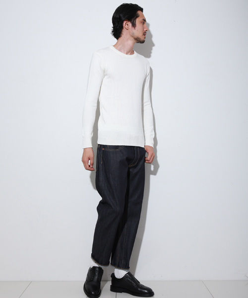 AKM Contemporary(エイケイエムコンテンポラリー)の「【AKM Contemporary】別注クルーネックコットンニット(ニット/セーター・メンズ・ホワイト/グレー/ネイビー/ブラック・L/S/M)」の19枚目の写真