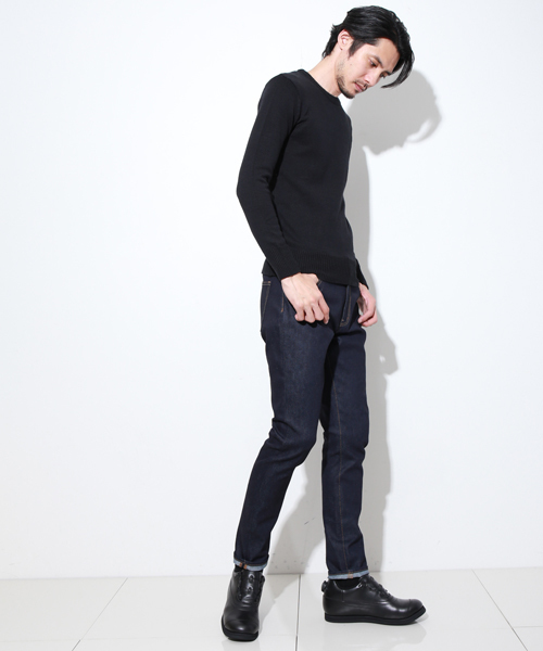 AKM Contemporary(エイケイエムコンテンポラリー)の「【AKM Contemporary】別注クルーネックコットンニット(ニット/セーター・メンズ・ホワイト/グレー/ネイビー/ブラック・L/S/M)」の9枚目の写真