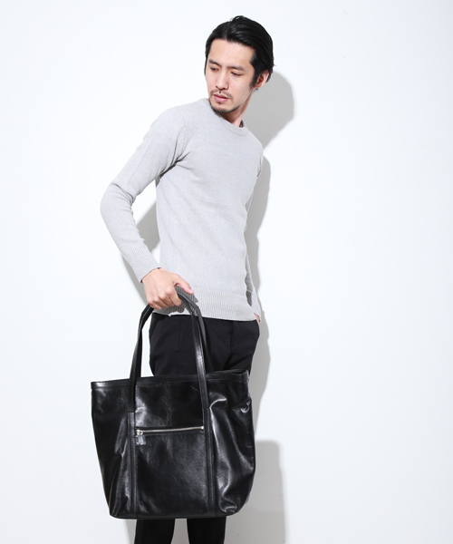AKM Contemporary(エイケイエムコンテンポラリー)の「【AKM Contemporary】別注クルーネックコットンニット(ニット/セーター・メンズ・ホワイト/グレー/ネイビー/ブラック・L/S/M)」の12枚目の写真