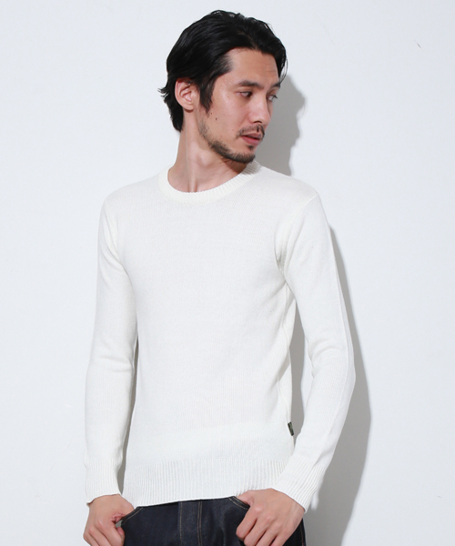 AKM Contemporary(エイケイエムコンテンポラリー)の「【AKM Contemporary】別注クルーネックコットンニット(ニット/セーター・メンズ・ホワイト/グレー/ネイビー/ブラック・L/S/M)」の21枚目の写真