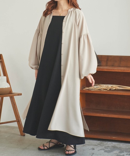 mil（ミル）の「【150㎝前後の小柄さんサイズ】スリットシャツワンピース（シャツワンピース・レディース・オフホワイト/グリーン/ベージュ・XS/S）」の18枚目の写真