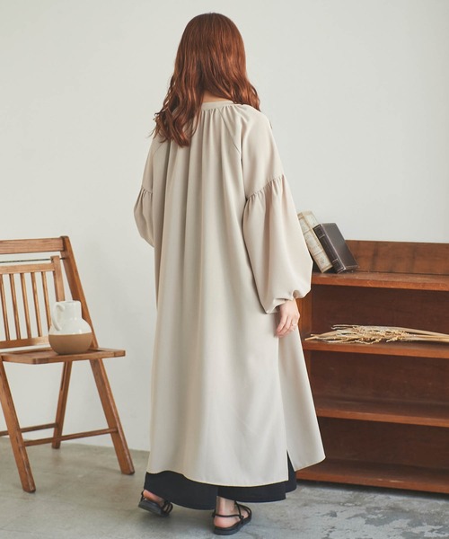 mil（ミル）の「【150㎝前後の小柄さんサイズ】スリットシャツワンピース（シャツワンピース・レディース・オフホワイト/グリーン/ベージュ・XS/S）」の20枚目の写真