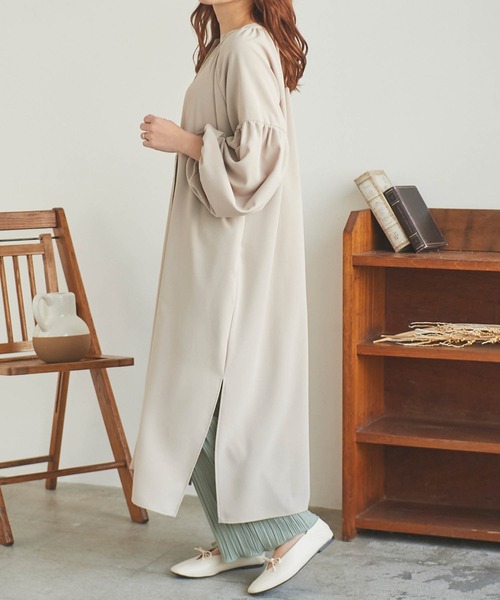 mil（ミル）の「【150㎝前後の小柄さんサイズ】スリットシャツワンピース（シャツワンピース・レディース・オフホワイト/グリーン/ベージュ・XS/S）」の21枚目の写真