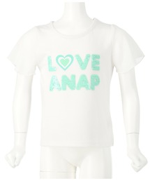 シフォン袖スパンコールトップス