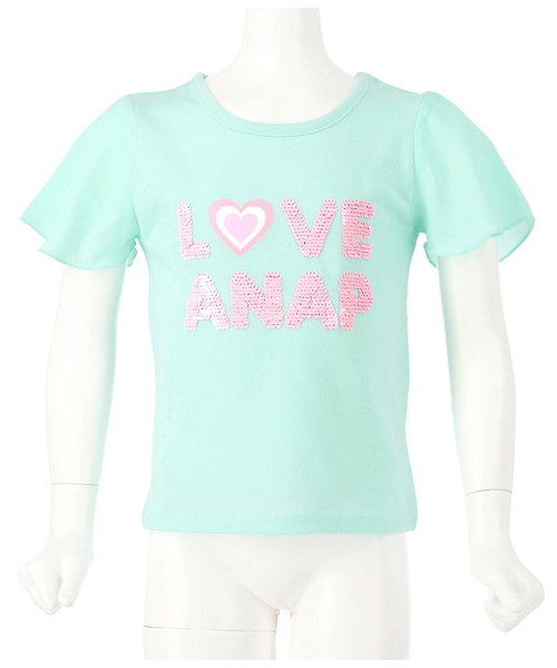 ANAP kids（アナップキッズ）の「シフォン袖スパンコールトップス（Tシャツ/カットソー・キッズ・ホワイト/サックスブルー/イエロー系その他・100cm/110cm/120cm/130cm）」の8枚目の写真