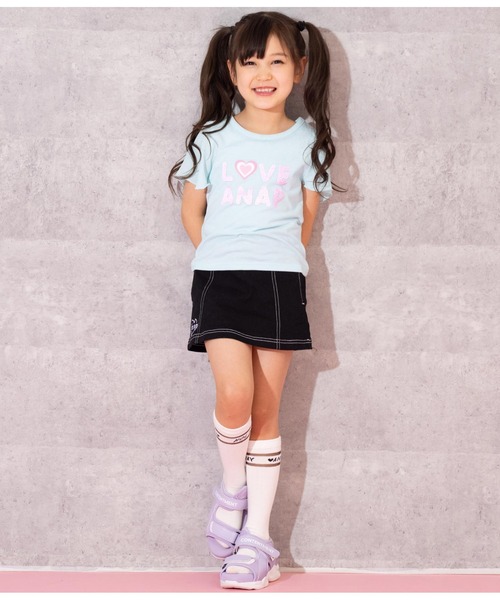 ANAP kids（アナップキッズ）の「シフォン袖スパンコールトップス（Tシャツ/カットソー・キッズ・ホワイト/サックスブルー/イエロー系その他・100cm/110cm/120cm/130cm）」の5枚目の写真