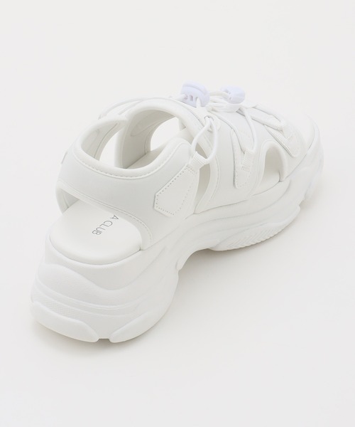 Honeys（ハニーズ）の「コード付きスポーツサンダル（サンダル・レディース・ホワイト/ブラック×ホワイト・S/M/L/LL）」の11枚目の写真