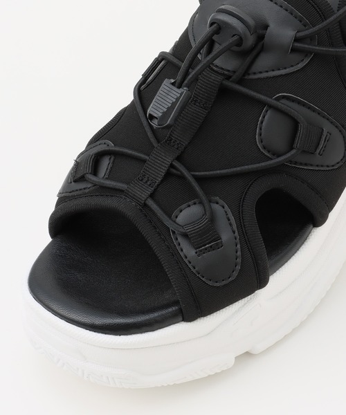 Honeys（ハニーズ）の「コード付きスポーツサンダル（サンダル・レディース・ホワイト/ブラック×ホワイト・S/M/L/LL）」の19枚目の写真