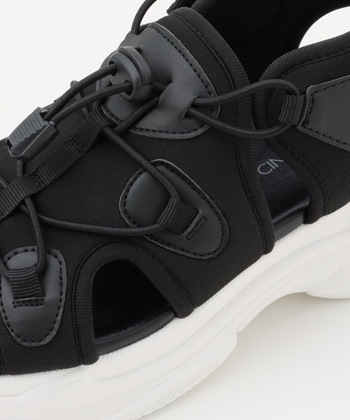 Honeys（ハニーズ）の「コード付きスポーツサンダル（サンダル・レディース・ホワイト/ブラック×ホワイト・S/M/L/LL）」の20枚目の写真