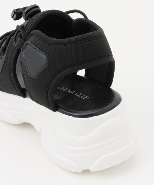 Honeys（ハニーズ）の「コード付きスポーツサンダル（サンダル・レディース・ホワイト/ブラック×ホワイト・S/M/L/LL）」の21枚目の写真