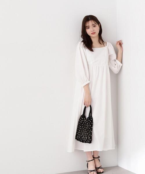 EDIT COLOGNE（エディットコロン）の「メタルビーズメッシュバッグ（ハンドバッグ・レディース・グレー/オフホワイト/ブラック・ﾌﾘ-）」の5枚目の写真