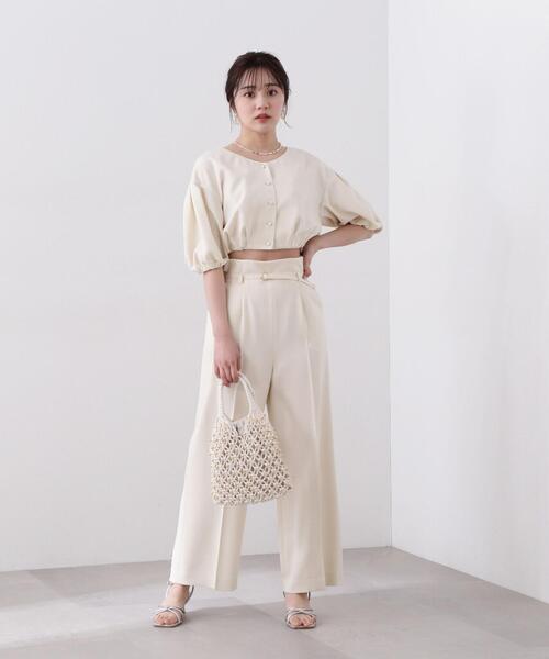 EDIT COLOGNE（エディットコロン）の「メタルビーズメッシュバッグ（ハンドバッグ・レディース・グレー/オフホワイト/ブラック・ﾌﾘ-）」の11枚目の写真