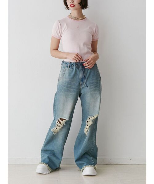 MILLER（ミラー）の「MillerフィットTシャツ【コラボ】（Tシャツ/カットソー・レディース・オレンジ/ピンク/ブルー/アイボリー・MEDIUM）」の5枚目の写真