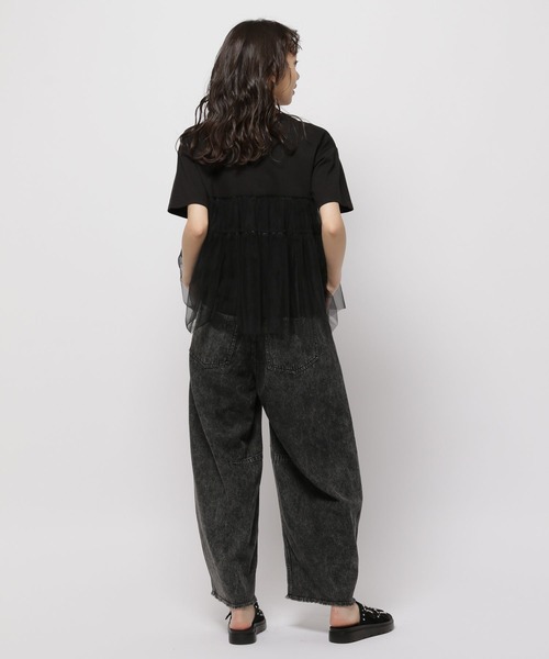 niko and...（ニコアンド）の「チュールコンビプルオーバー（Tシャツ/カットソー・レディース・オフホワイト/グレー/ブラック/ブラウン・MEDIUM/LARGE）」の15枚目の写真