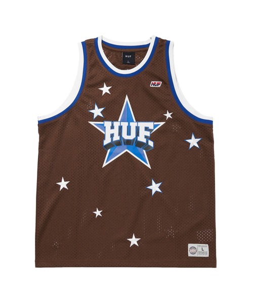 HUF(ハフ)の「ALL STAR BASKETBALL JERSEY / HUF ハフ バスケットボール ジャージ(タンクトップ・メンズ・ブラウン・SMALL/XX-LARGE/X-LARGE/LARGE/MEDIUM)」の5枚目の写真