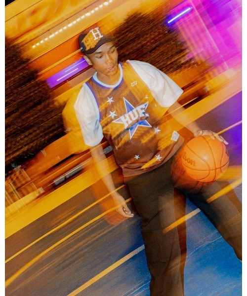 HUF(ハフ)の「ALL STAR BASKETBALL JERSEY / HUF ハフ バスケットボール ジャージ(タンクトップ・メンズ・ブラウン・SMALL/XX-LARGE/X-LARGE/LARGE/MEDIUM)」の8枚目の写真