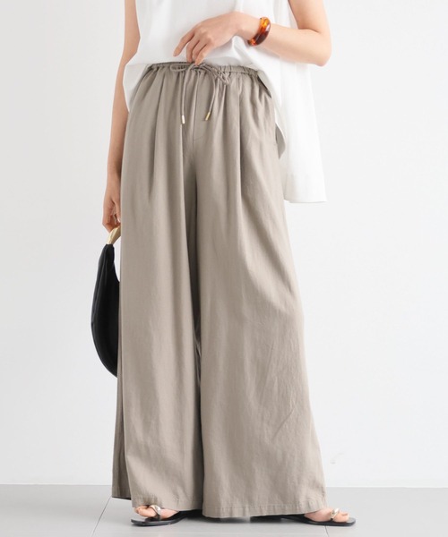 BARNYARDSTORM（バンヤードストーム）の「BARNYARDSTORM / リネンイージーパンツ【WEB限定カラー・サイズ】ハンドウォッシャブル（その他パンツ・レディース・グリーン/カーキ/ブラック/モカ・S/M/L）」の2枚目の写真