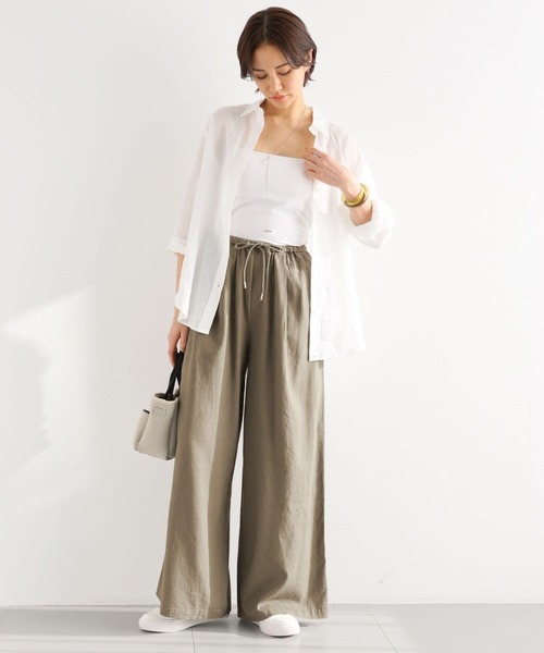 BARNYARDSTORM（バンヤードストーム）の「BARNYARDSTORM / リネンイージーパンツ【WEB限定カラー・サイズ】ハンドウォッシャブル（その他パンツ・レディース・グリーン/カーキ/ブラック/モカ・S/M/L）」の20枚目の写真