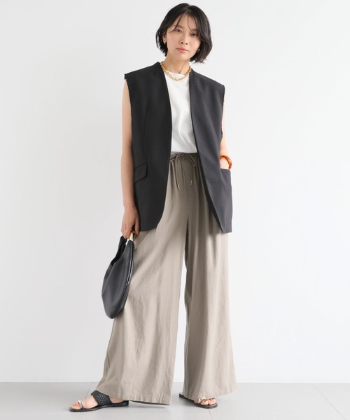 BARNYARDSTORM（バンヤードストーム）の「BARNYARDSTORM / リネンイージーパンツ【WEB限定カラー・サイズ】ハンドウォッシャブル（その他パンツ・レディース・グリーン/カーキ/ブラック/モカ・S/M/L）」の17枚目の写真