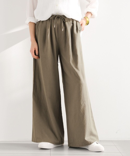 BARNYARDSTORM（バンヤードストーム）の「BARNYARDSTORM / リネンイージーパンツ【WEB限定カラー・サイズ】ハンドウォッシャブル（その他パンツ・レディース・グリーン/カーキ/ブラック/モカ・S/M/L）」の5枚目の写真