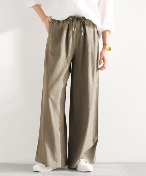 BARNYARDSTORM（バンヤードストーム）の「BARNYARDSTORM / リネンイージーパンツ【WEB限定カラー・サイズ】ハンドウォッシャブル（その他パンツ・レディース・グリーン/カーキ/ブラック/モカ・S/M/L）」の6枚目の写真