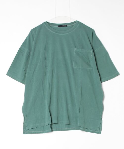 FUNALIVE（ファンアライブ）の「Pigmented oversized pocket T-shirt / ピグメント加工オーバーサイズポケット付きTシャツ unisex（Tシャツ/カットソー・メンズ・グリーン/チャコール/ブラック/パープル/ネイビー/ベージュ・L/M/XL）」の21枚目の写真