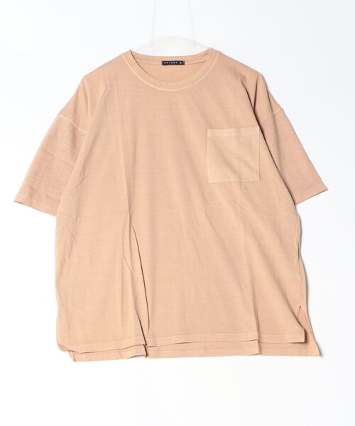 FUNALIVE（ファンアライブ）の「Pigmented oversized pocket T-shirt / ピグメント加工オーバーサイズポケット付きTシャツ unisex（Tシャツ/カットソー・メンズ・グリーン/チャコール/ブラック/パープル/ネイビー/ベージュ・L/M/XL）」の20枚目の写真