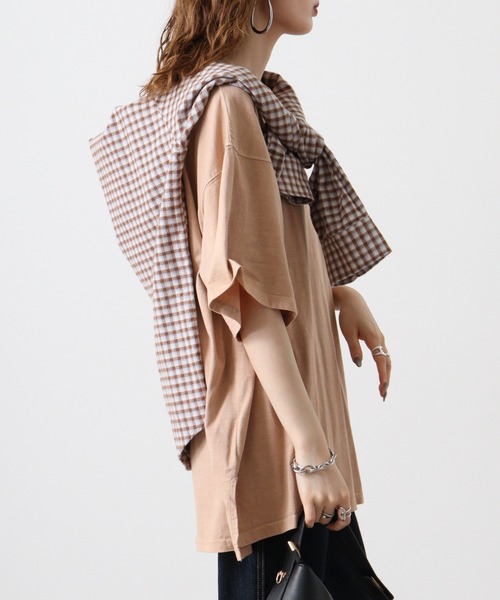 FUNALIVE（ファンアライブ）の「Pigmented oversized pocket T-shirt / ピグメント加工オーバーサイズポケット付きTシャツ unisex（Tシャツ/カットソー・メンズ・グリーン/チャコール/ブラック/パープル/ネイビー/ベージュ・L/M/XL）」の12枚目の写真