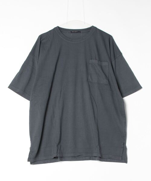 FUNALIVE（ファンアライブ）の「Pigmented oversized pocket T-shirt / ピグメント加工オーバーサイズポケット付きTシャツ unisex（Tシャツ/カットソー・メンズ・グリーン/チャコール/ブラック/パープル/ネイビー/ベージュ・L/M/XL）」の16枚目の写真