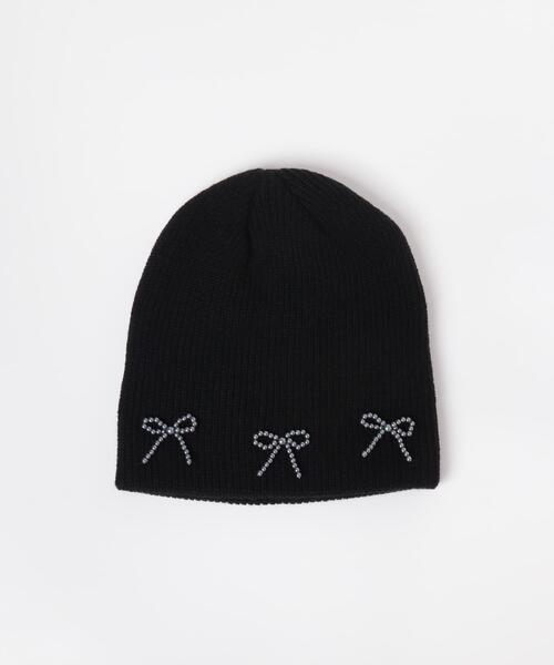 SMELLY（スメリー）の「リボンニットワッチ（ニットキャップ/ビーニー・レディース・グレー/ブラック・-）」の10枚目の写真