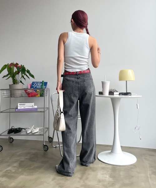 セール】【カップ付き】サイドシャーリングラメタンクアメスリ（タンク