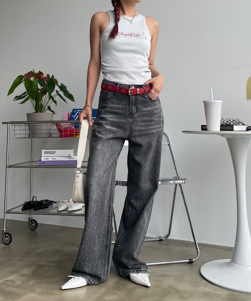 セール】【カップ付き】サイドシャーリングラメタンクアメスリ（タンク