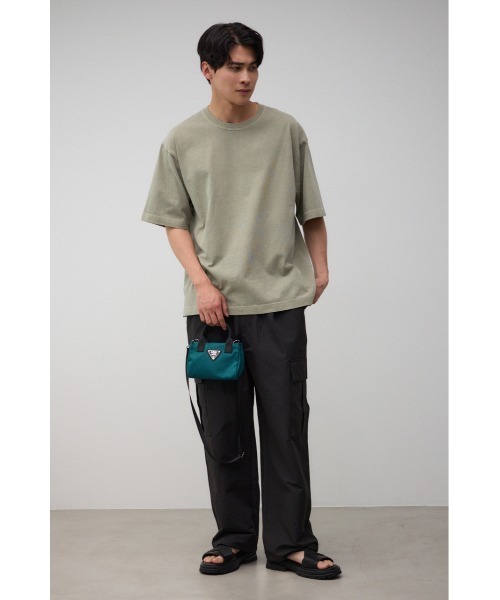 AZUL by moussy(アズールバイマウジー)の「ロゴプレート高密度ナイロンミニバッグ(ショルダーバッグ・メンズ・ブラック/グリーン・FREE)」の19枚目の写真