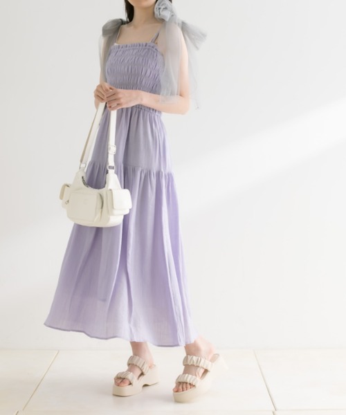 OLIVE des OLIVE シャーリングキャミワンピとボレロのセット SETアイテム】シャーリングキャミワンピとボレロのセット