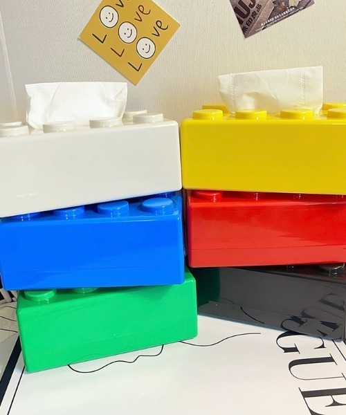 MGV(エムジーヴィー)の「Toy block tissue case(インテリア雑貨・メンズ・ホワイト/グリーン/イエロー/レッド/ブラック/ブルー・FREE)」の12枚目の写真