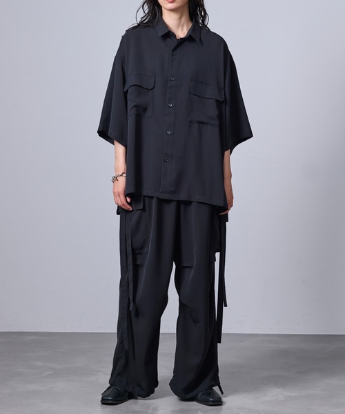 JUNRED（ジュンレッド）の「【 セットアップ対応 】ドレープツイルビッグシャツ（シャツ/ブラウス・メンズ・オレンジ/ブラック/グレー系その他・L/M/S）」の7枚目の写真