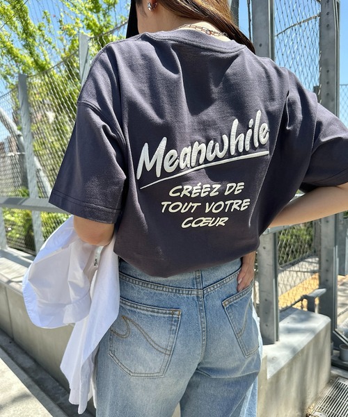 andme(アンドミー)の「【新色追加】プリントエンブロイダリーロゴ半袖Tシャツ(Tシャツ/カットソー・レディース・オフホワイト/キナリ/スミクロ/オートミール/ベージュ系その他/ベージュ/ホワイト×レッド/ネイビー・M/S)」の14枚目の写真