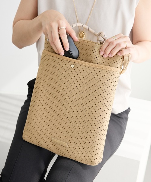 BARNYARDSTORM（バンヤードストーム）の「BARNYARDSTORM / パンチングPCケース【WEB限定】（トートバッグ・レディース・ベージュ/ブラック・FREE）」の22枚目の写真