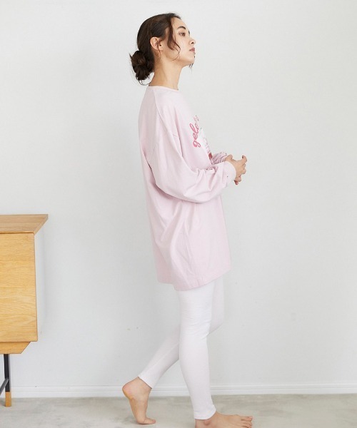 gelato pique（ジェラートピケ）の「リブレギンス（レギンス/スパッツ・レディース・グレー/ピンク・FREE）」の5枚目の写真