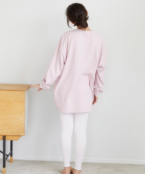 gelato pique（ジェラートピケ）の「リブレギンス（レギンス/スパッツ・レディース・グレー/ピンク・FREE）」の6枚目の写真