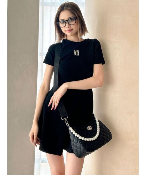 GYDA（ジェイダ）の「GYGYスウェットフレアワンピース（ワンピース・レディース・ブラック/オフホワイト・FREE）」の8枚目の写真